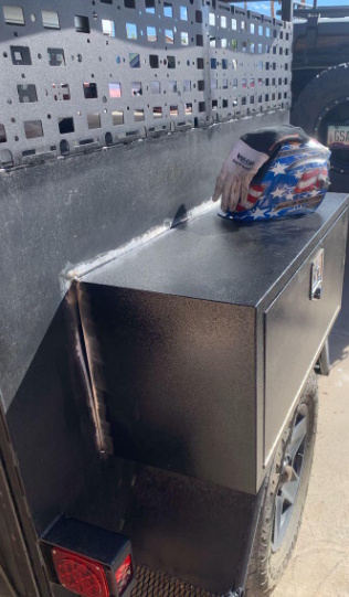 Custom trailer side-mount toolbox
